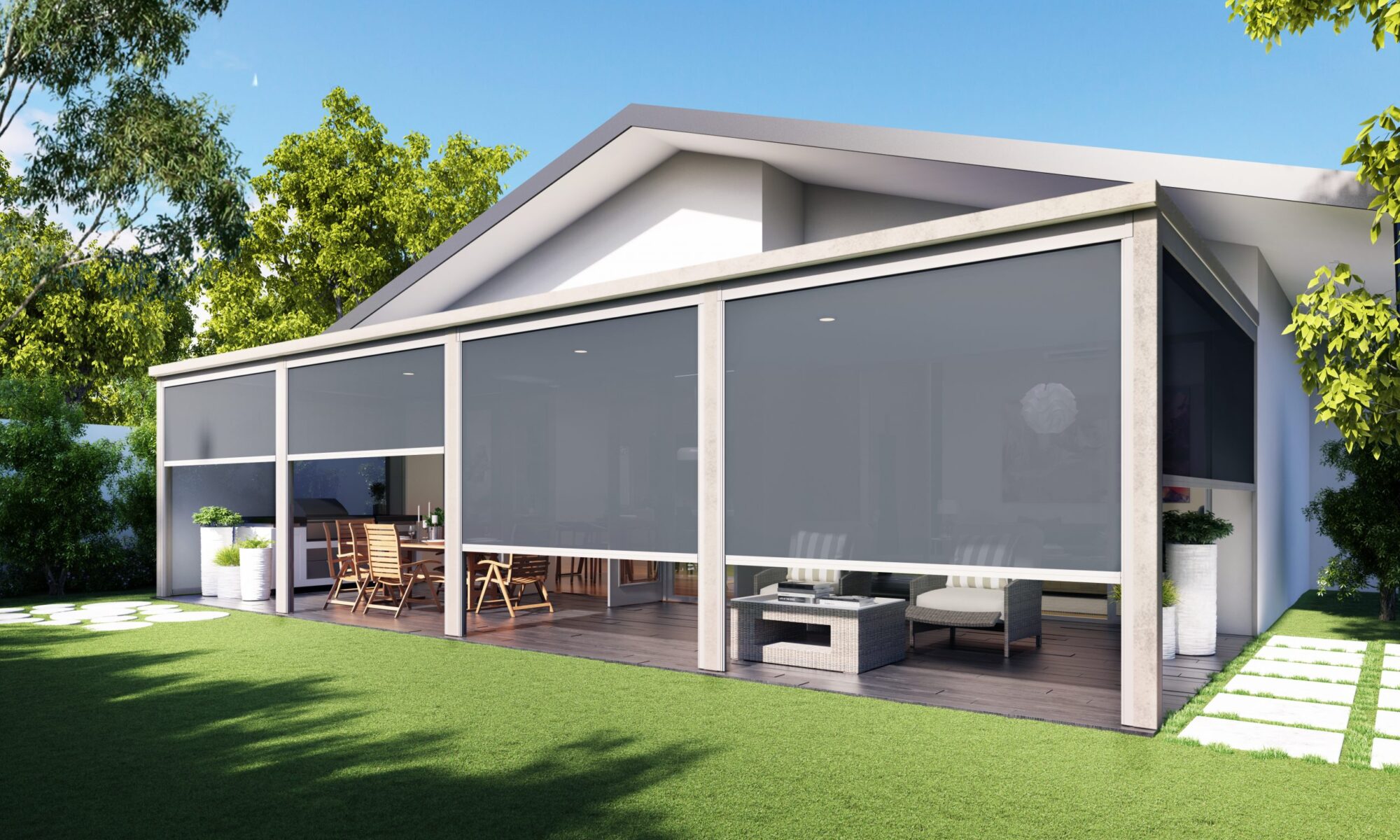 Luxury zip screen blinds Dubai