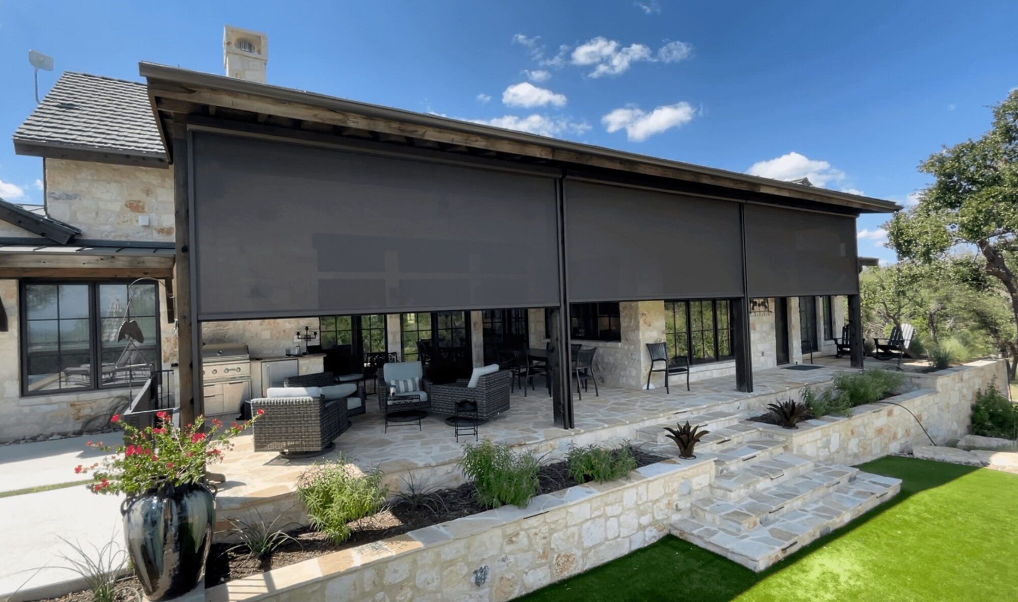 Electric zip screen blinds Dubai