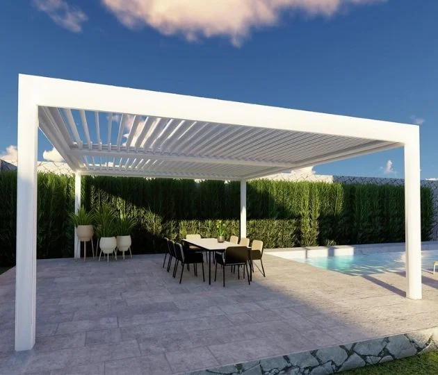 Bioclimatic Pergola with motorized louvers in Dubai